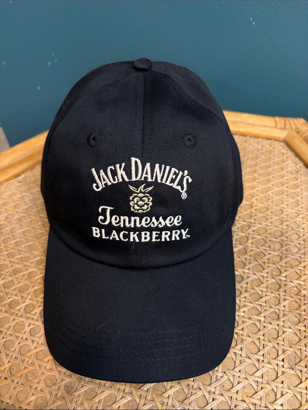 Jack Daniels Black Baseball Cap with White Embroidery